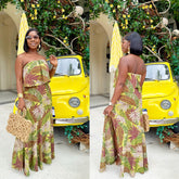 Tropical Palm Maxi Dress
