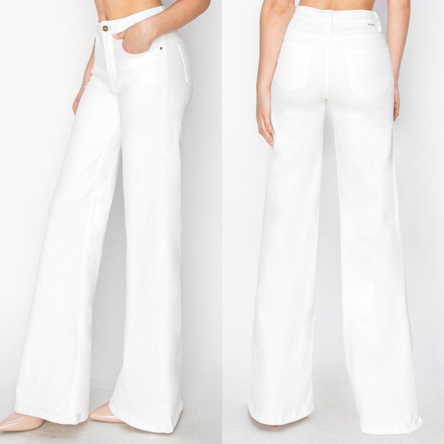 Nova White HighWaist Denim Pants