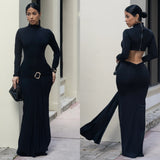 Sade Backless Maxi Gown