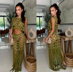 Nahia Crochet Pearl Set