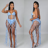 Trina Light Denim Set