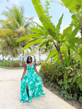 Neriah Tropical Print Maxi Dress
