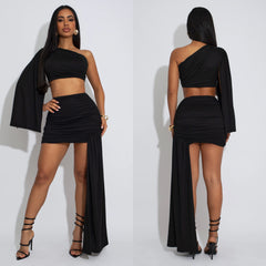 Alicia Draped Skirt Set