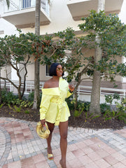 Alora One Shoulder Shirt Dress