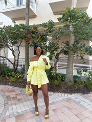 Alora One Shoulder Shirt Dress