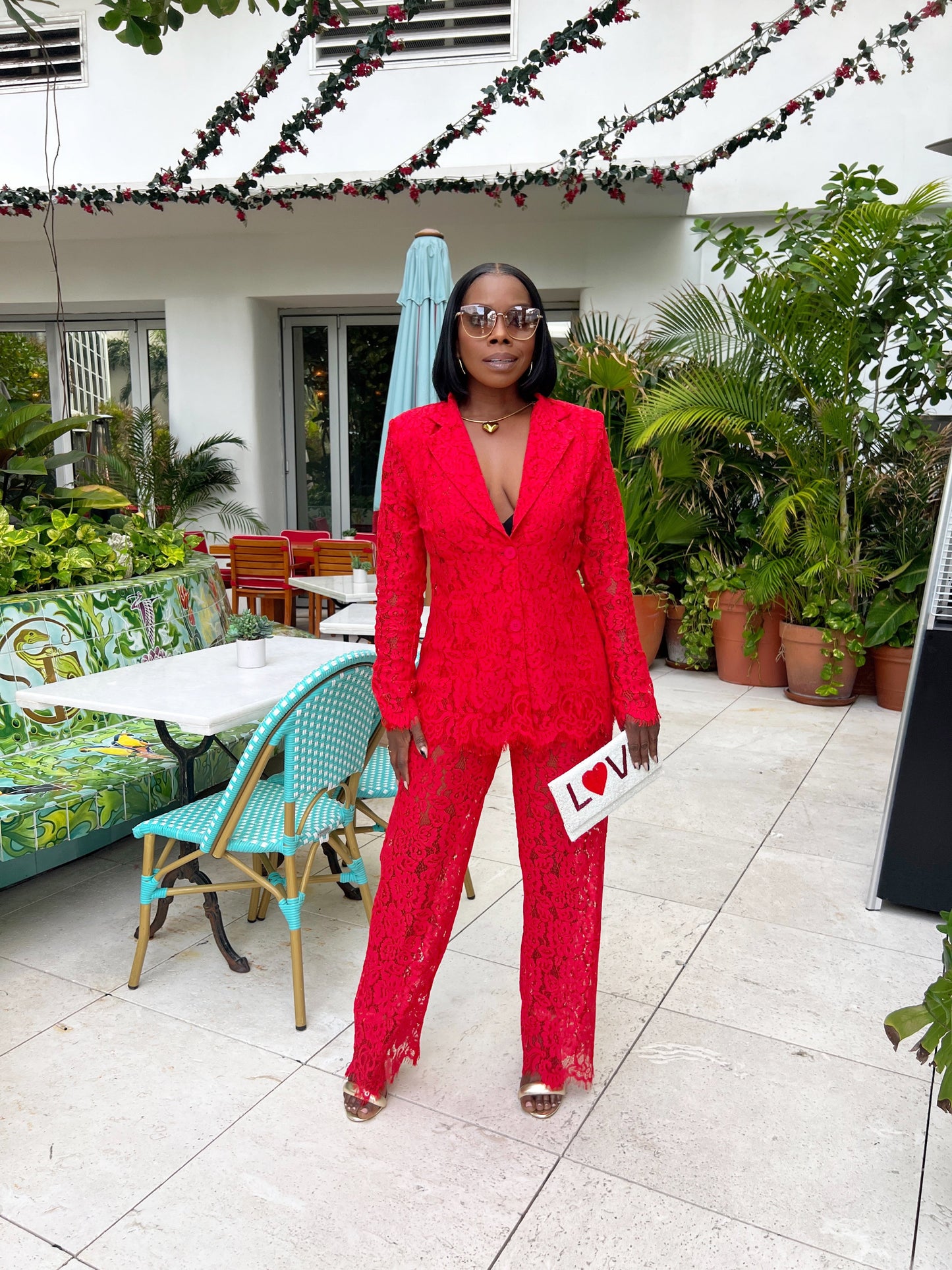 Latoya Lace Pants Set