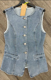 Shenille Denim Vest