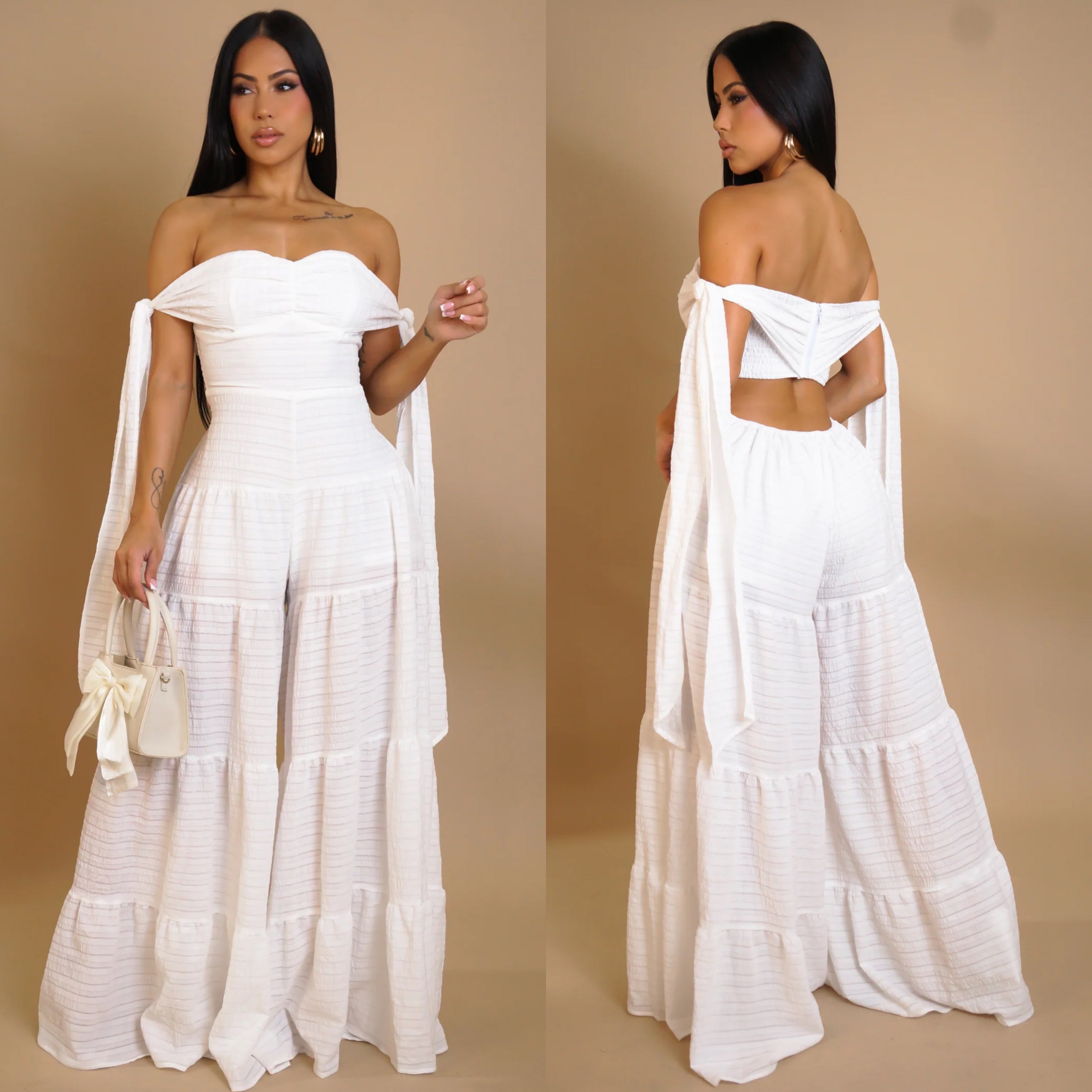 Effortless Elegance| Meet the Raya White Jumpsuit – Dress2Envii