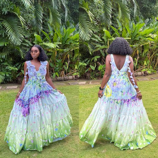 Garden Bloom Swimsuit Set – Ruffled Two-Piece for Poolside & Resort Elegance