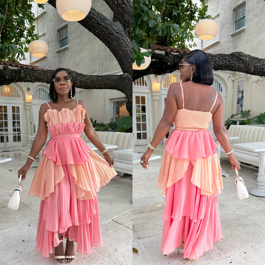 Sunset Tiered Ruffle Maxi Dress | Flowing Elegance & Summer Charm