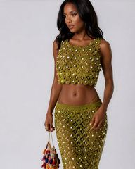 Nahia Crochet Pearl Set
