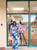 Sharia Denim Print Style Jumpsuit
