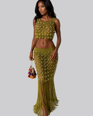 Nahia Crochet Pearl Set