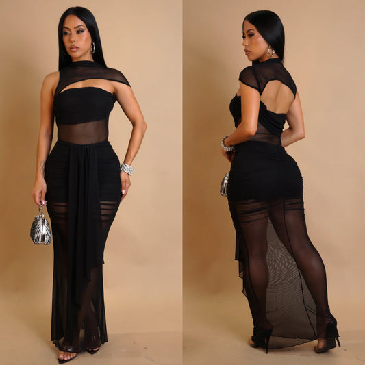 Lala Black Skirt Set