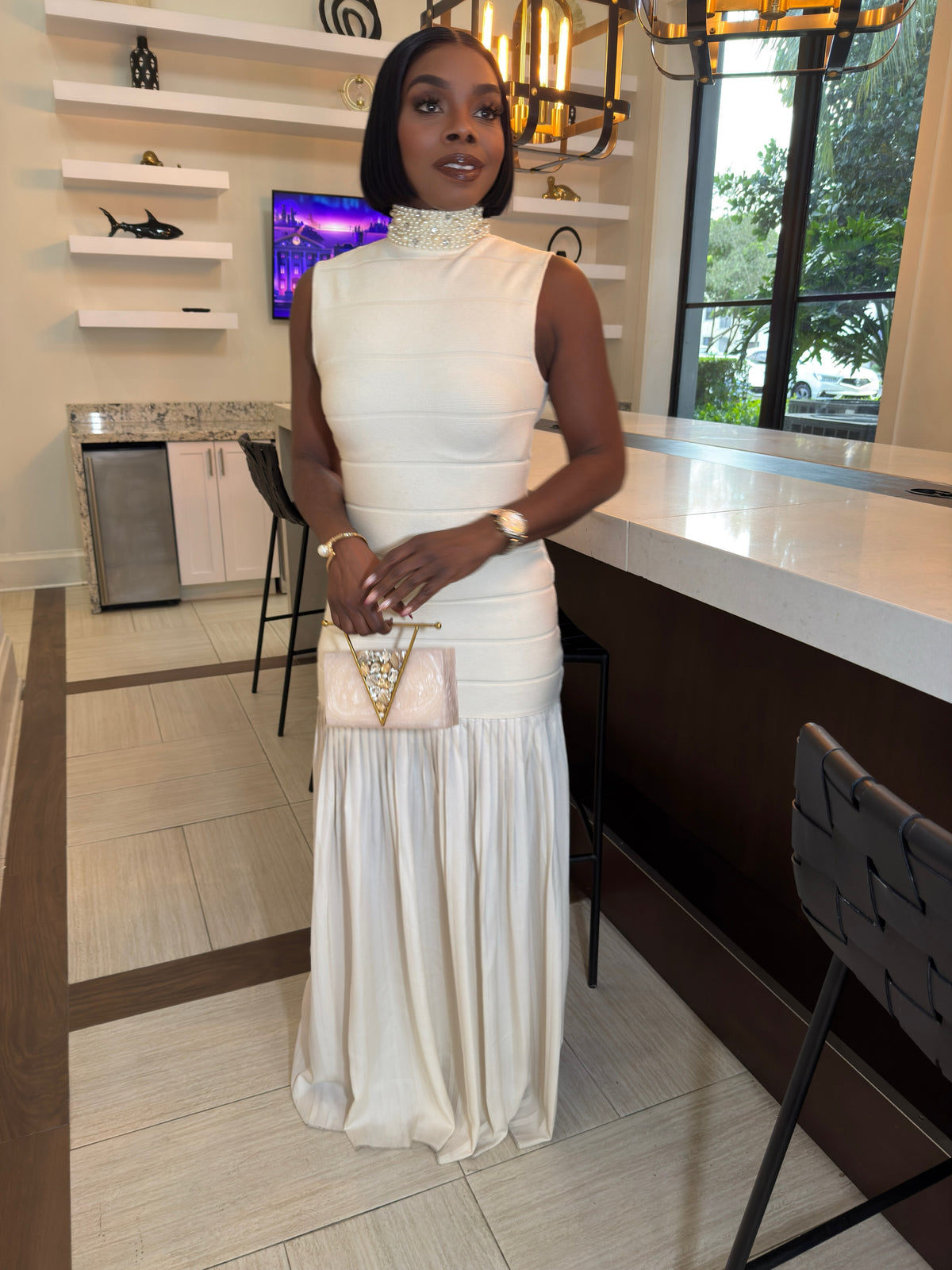 Ivory Empress Luxe Dress