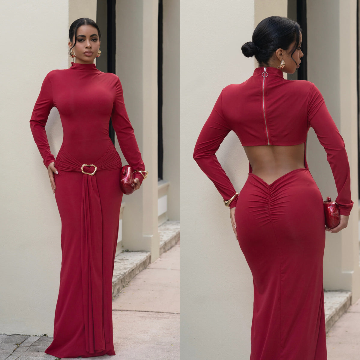 Sade Backless Maxi Gown