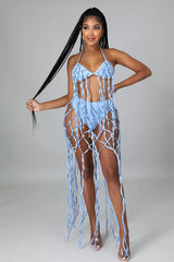 Trina Light Denim Set