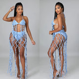 Trina Light Denim Set