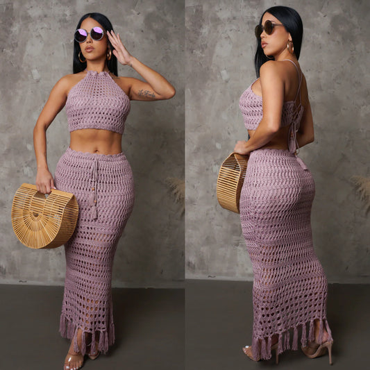 Shanice Lilac Knit Set