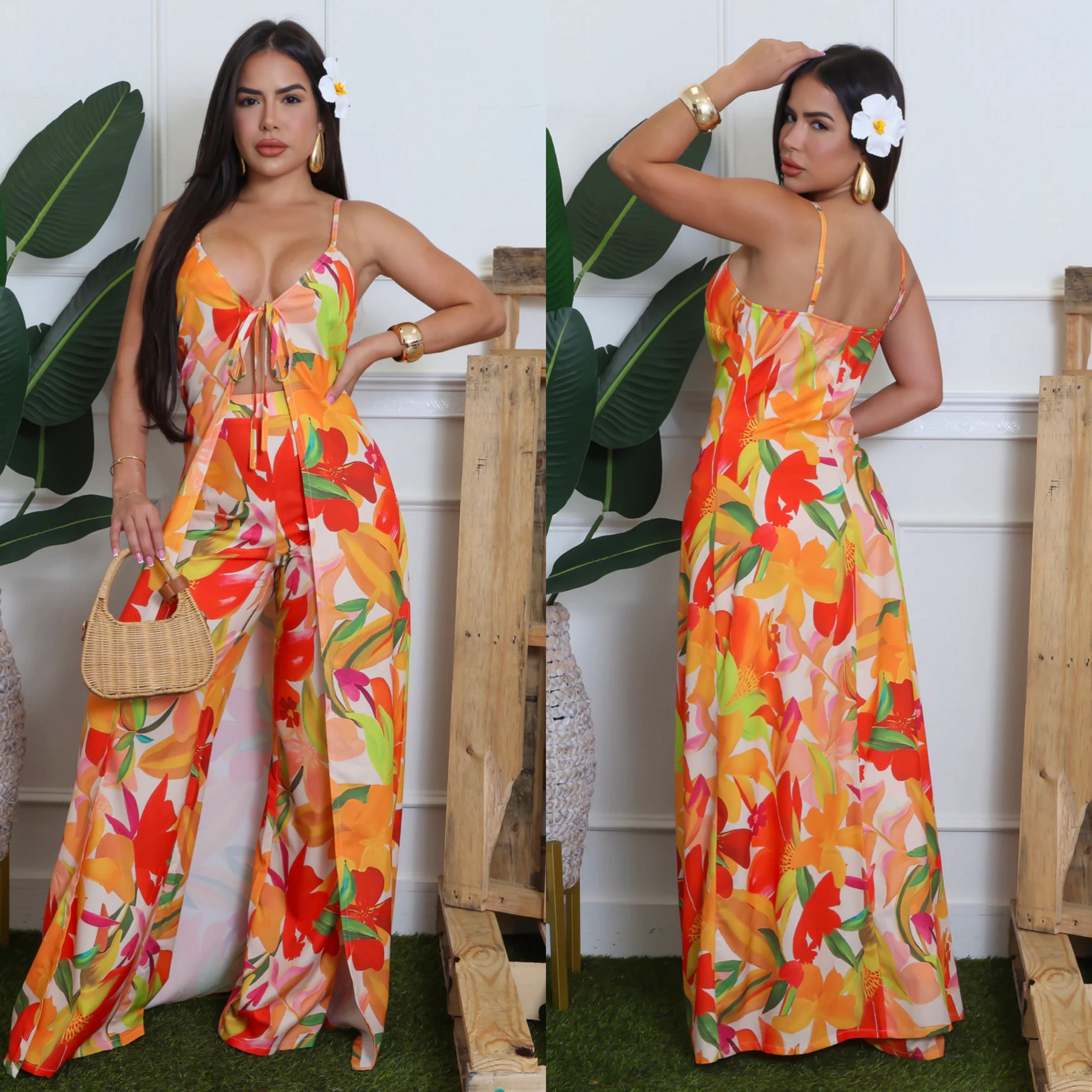 Nalani Tropical Tie-Front Set
