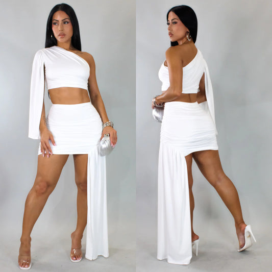 Alicia Draped Skirt Set