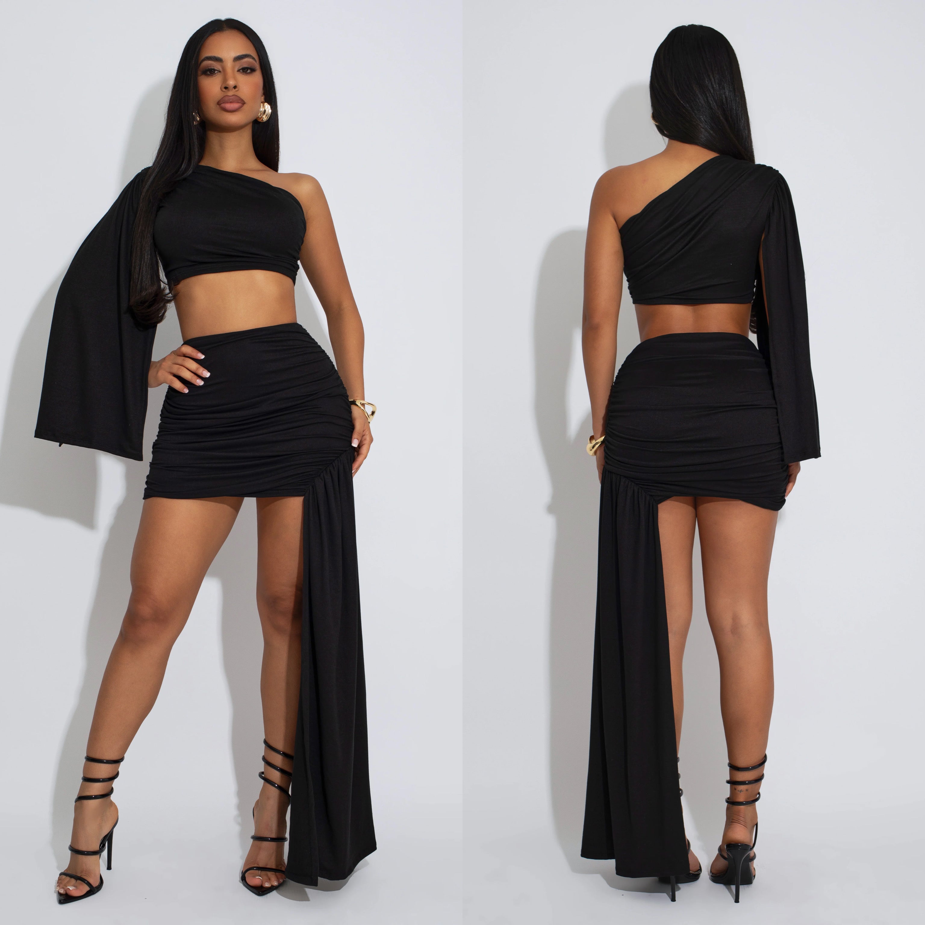 Alicia Draped Skirt Set