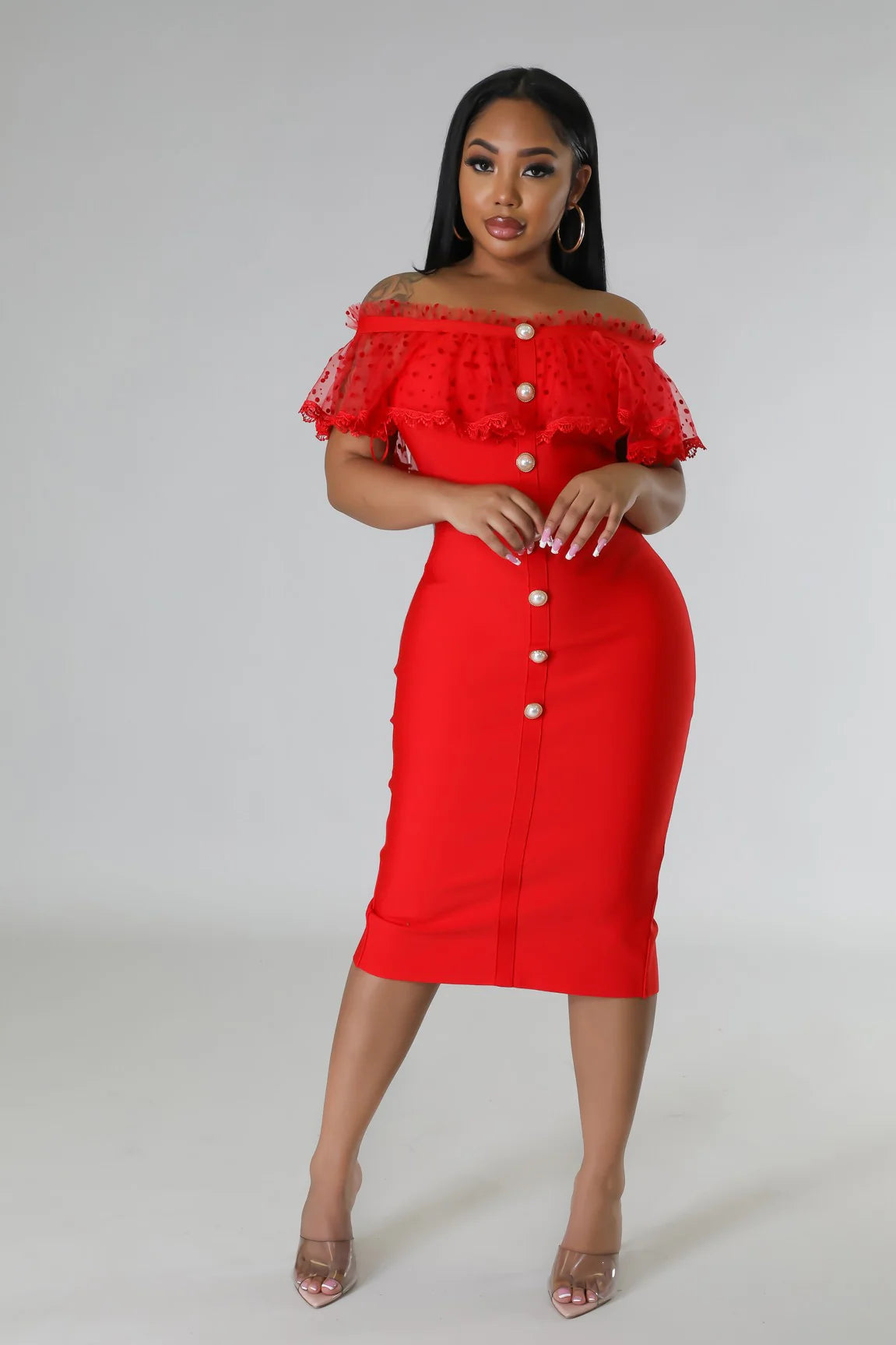 Scarlet Romance Midi Dress