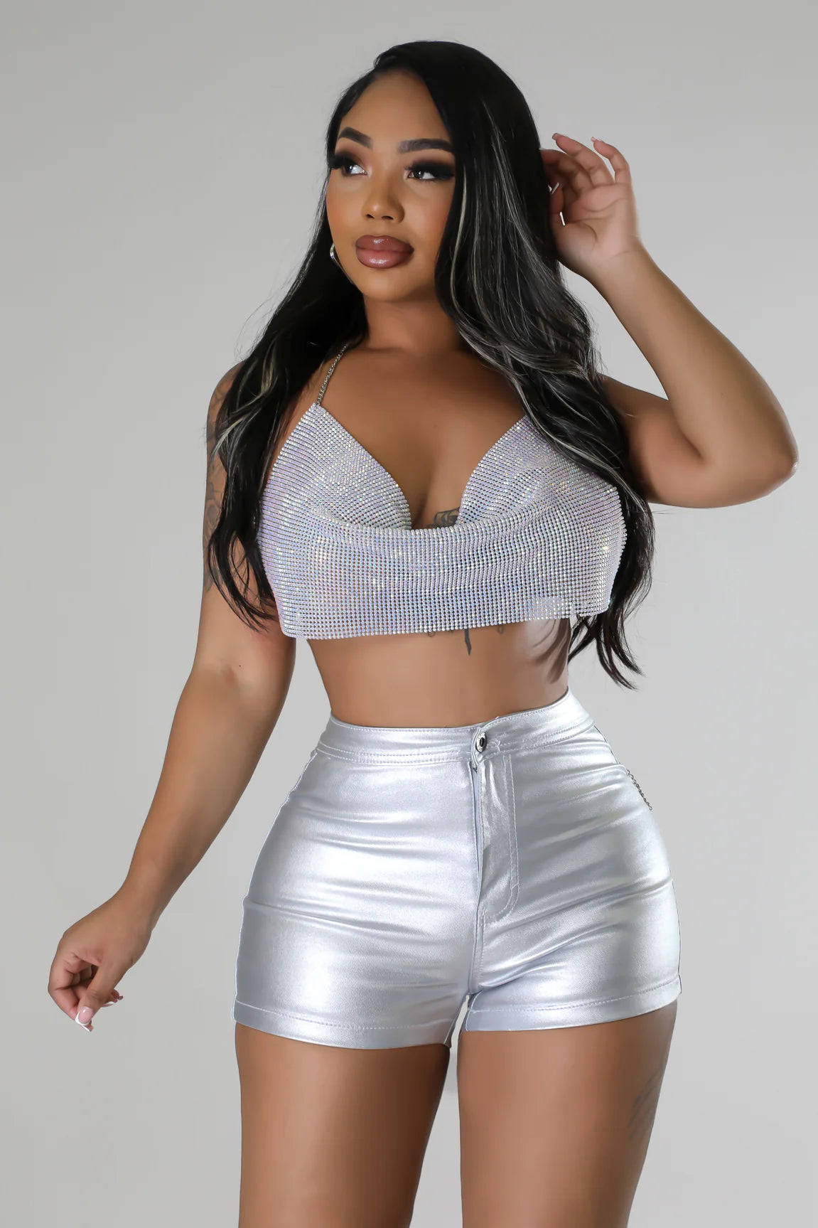 Calista Metallic Shorts