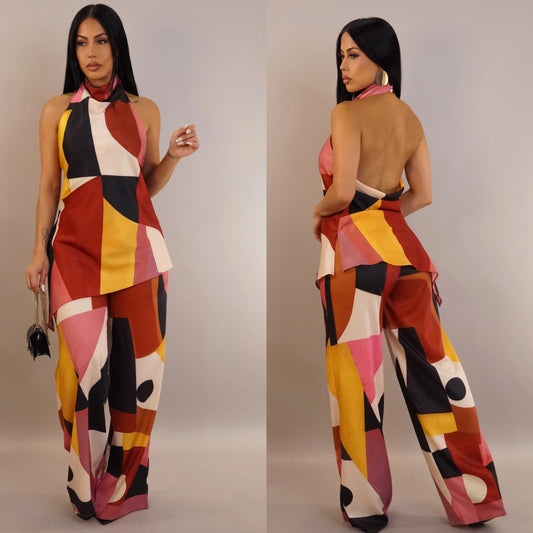 Raya Abstract Pants Set