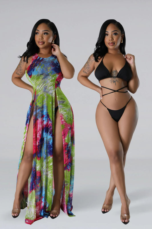 Jerelle 3 Piece  Coverup Dress
