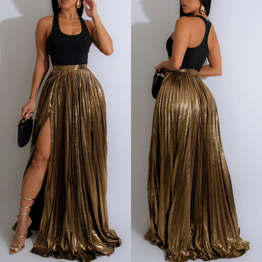Azala Metallic Gold Skirt