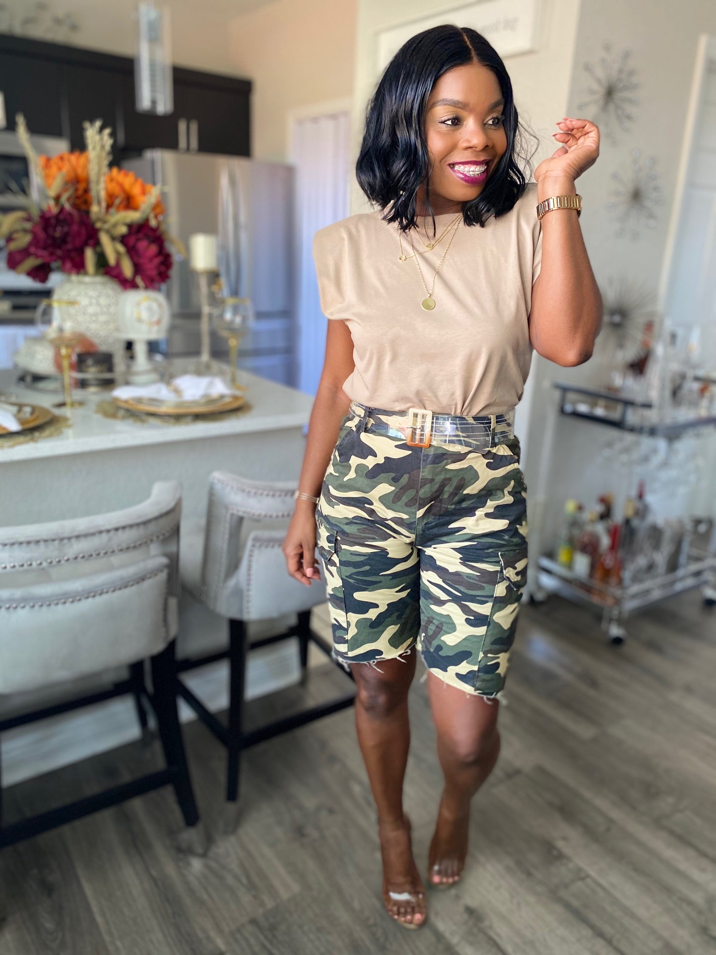 Cheryl Shoulder Pad Tee