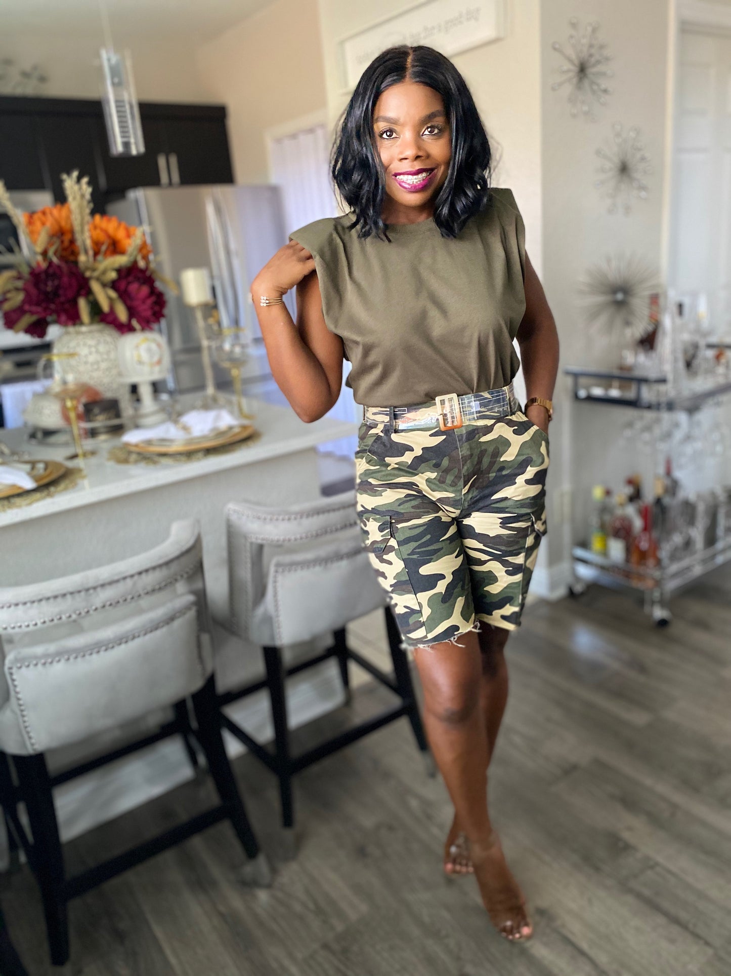 Cheryl Shoulder Pad Tee