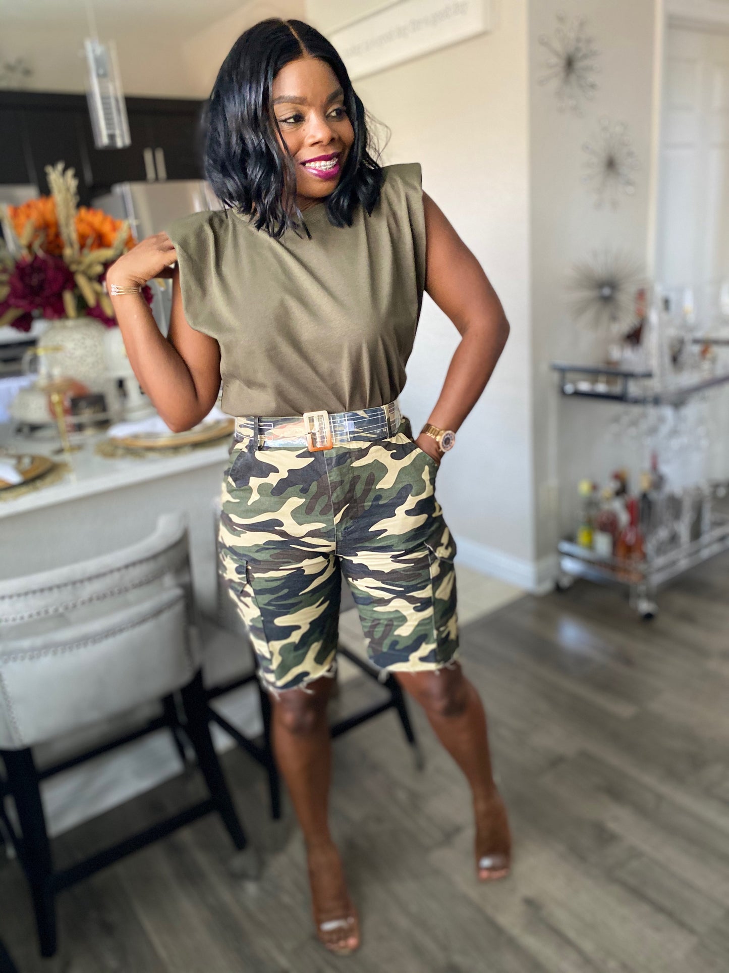 Cheryl Shoulder Pad Tee