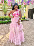 Dania Floral And Tulle Dress