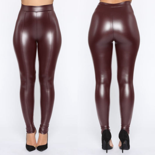 Ellie Black Faux Leather Leggings