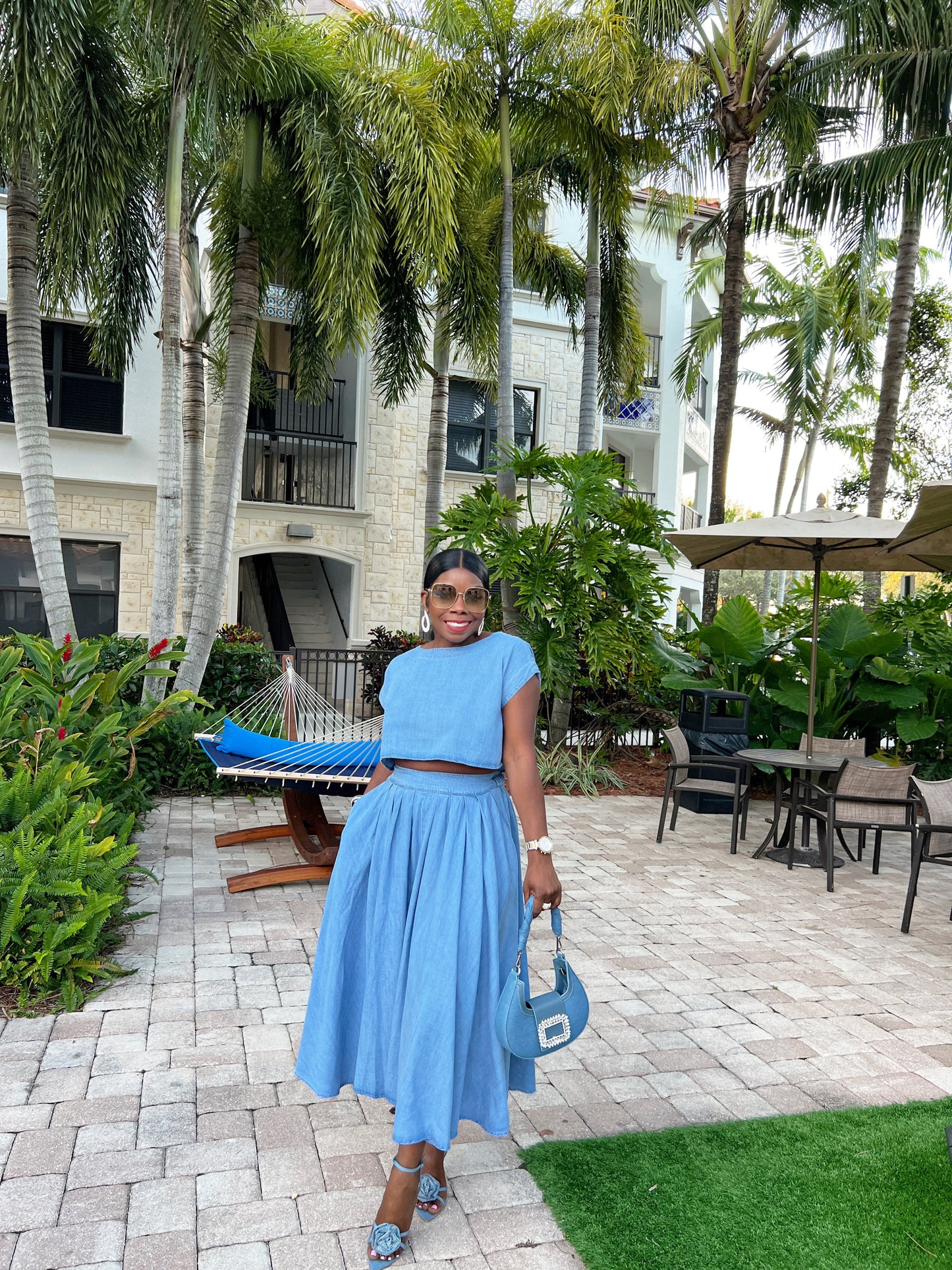 Jasmine Denim Skirt Set
