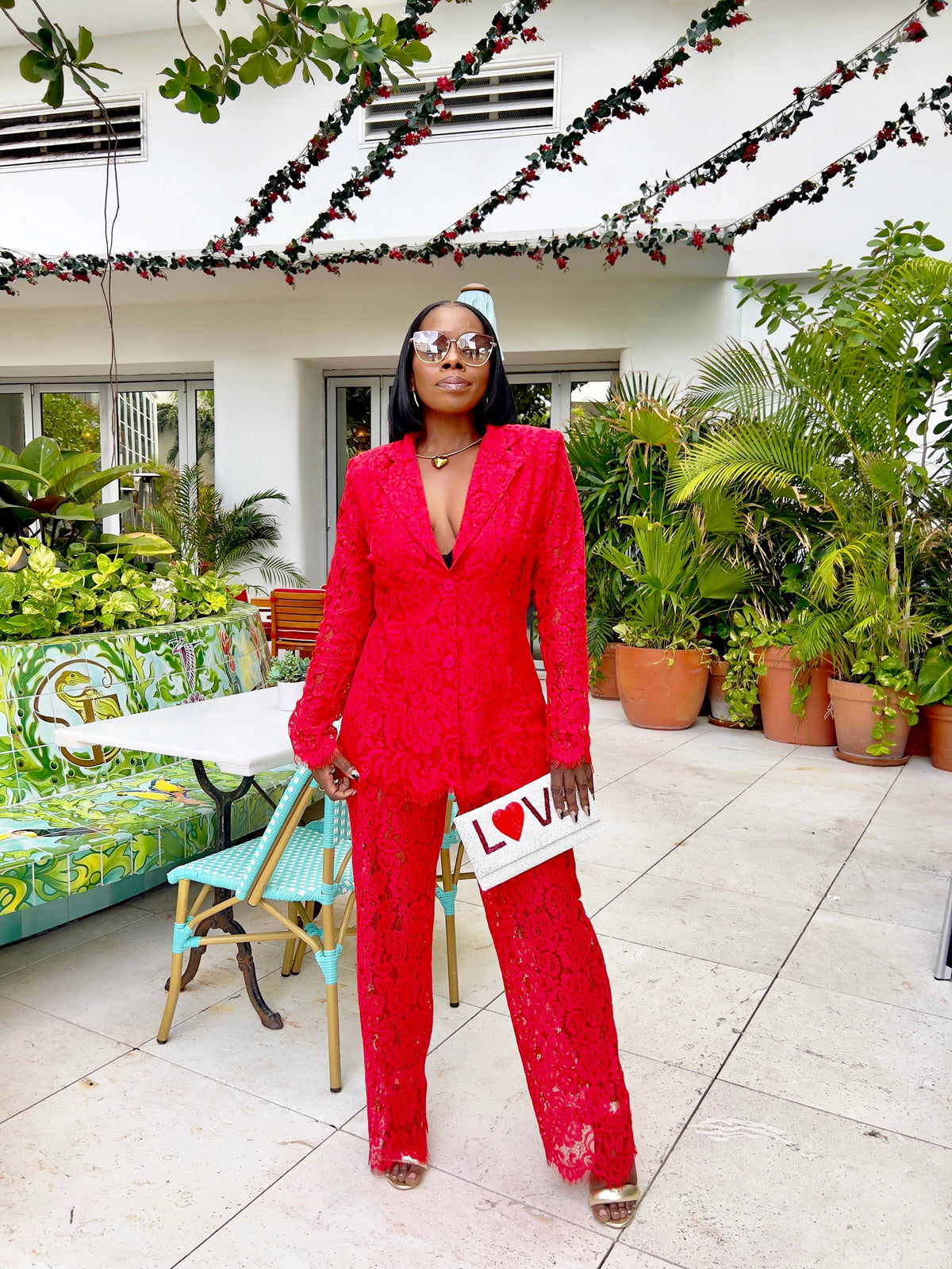 Latoya Lace Pants Set
