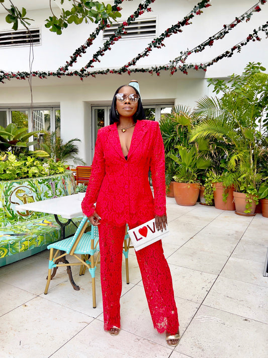 Latoya Lace Pants Set