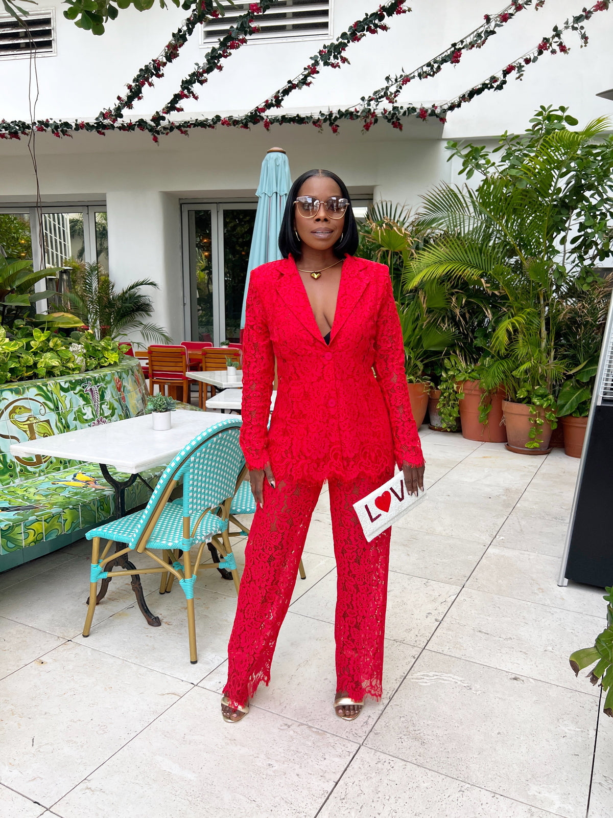 Latoya Lace Pants Set